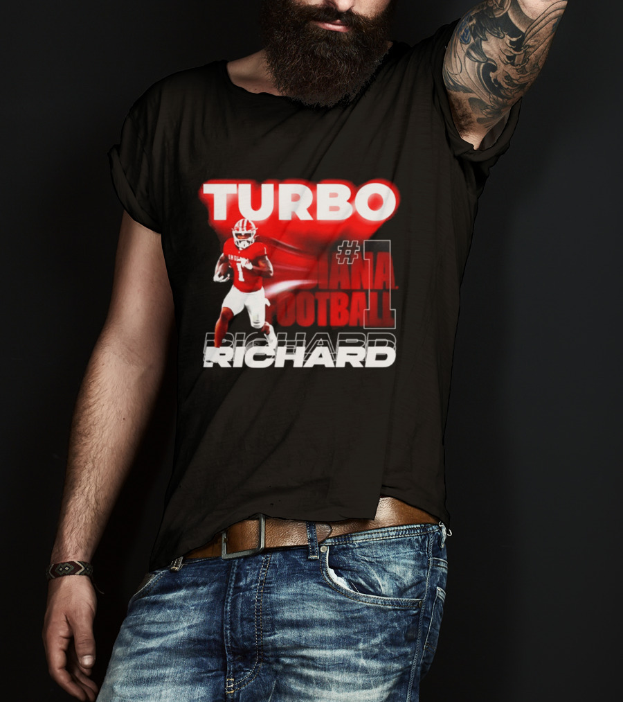 Indiana Hoosiers Turbo Richard #1 Football NCAA 2026 T-Shirt