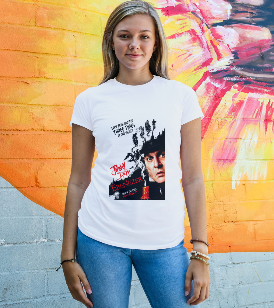 Johnny Depp Ebenezer Ghosted Three Times Movie In Theatres November 13 T-Shirt