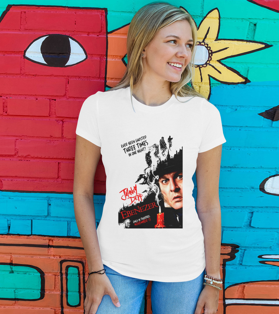 Johnny Depp Ebenezer Ghosted Three Times Movie In Theatres November 13 T-Shirt