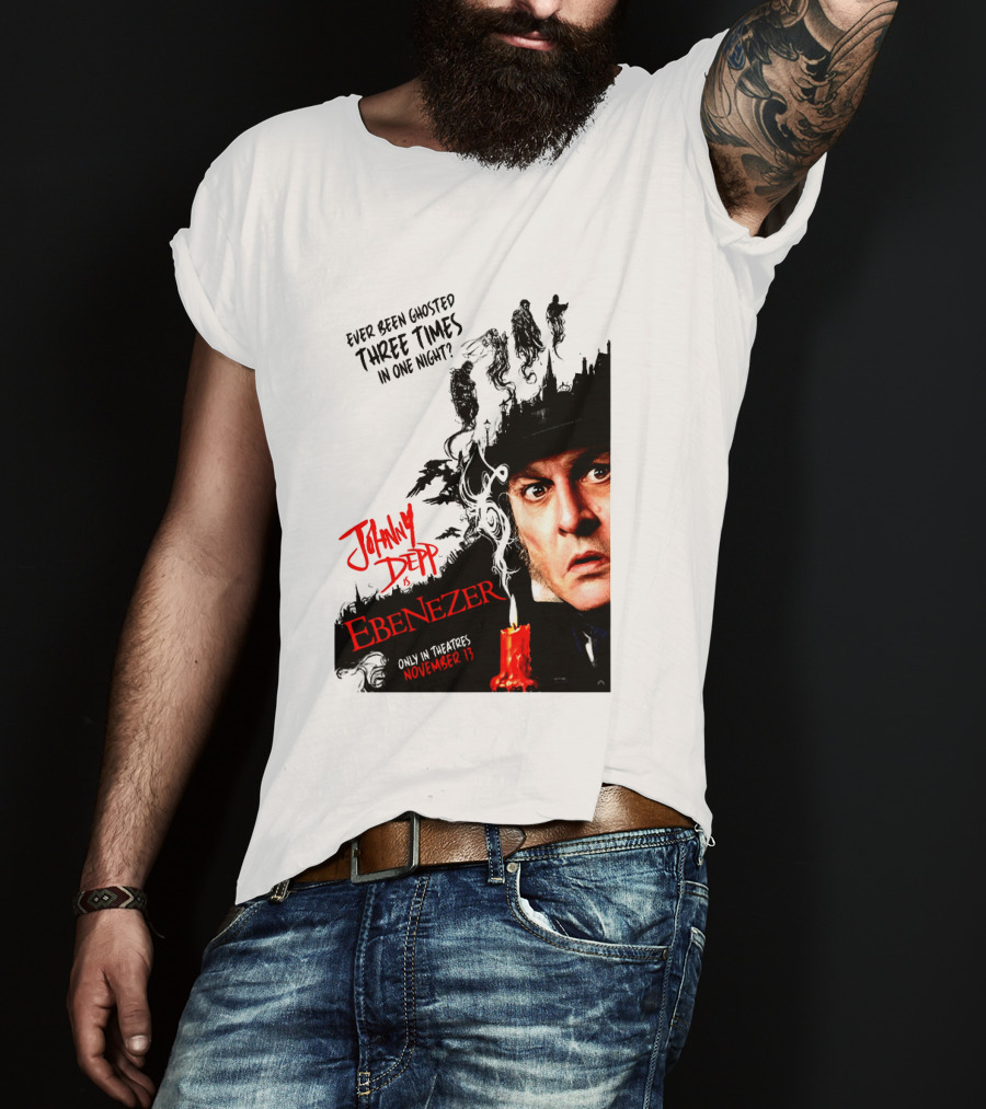 Johnny Depp Ebenezer Ghosted Three Times Movie In Theatres November 13 T-Shirt