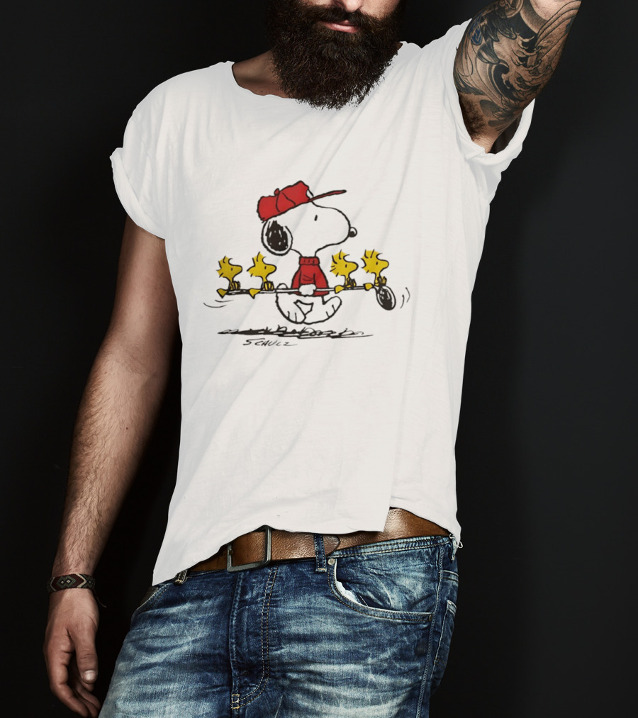 Snoopy And Woodstock Caddie Golfing Peanuts Comic Charles Schulz T-Shirt