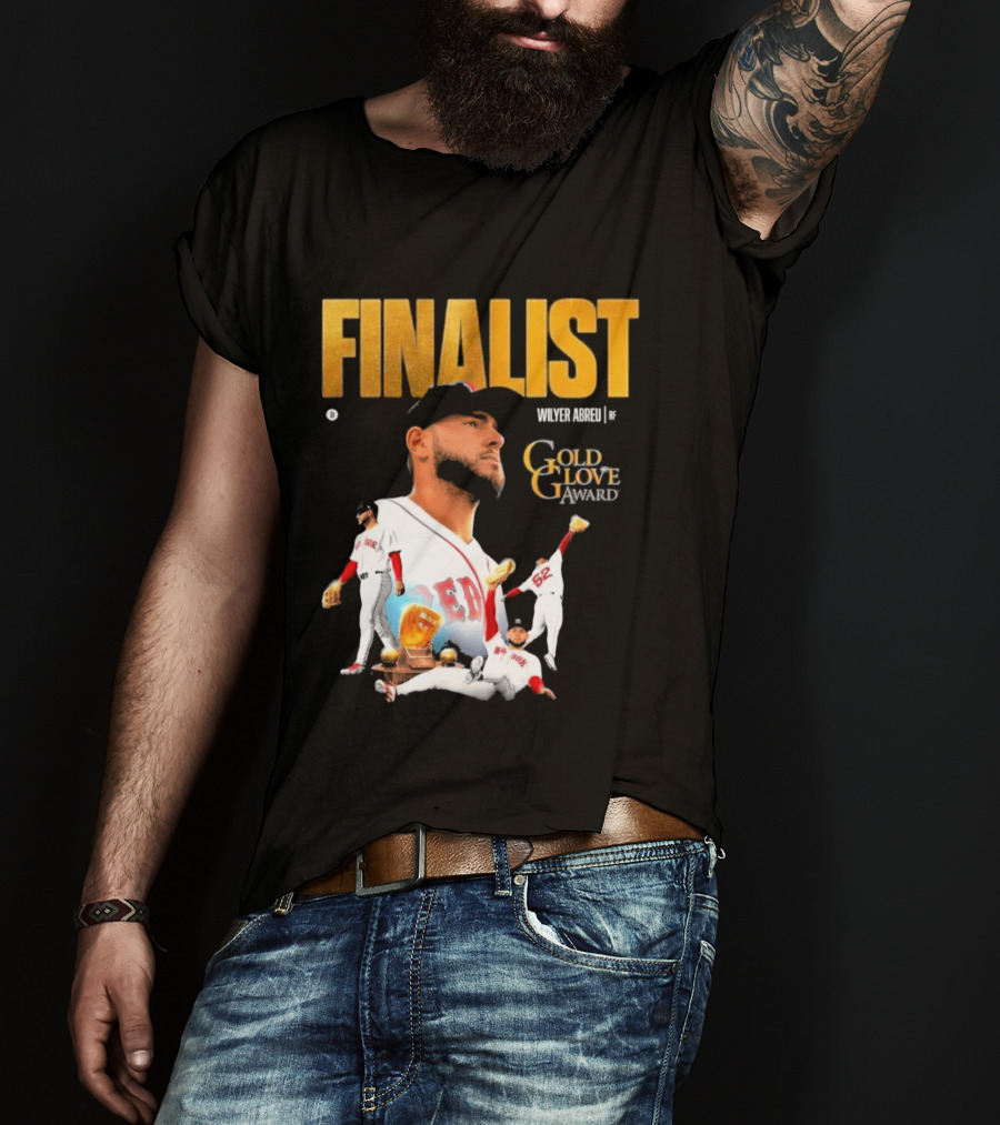 Wilyer Abreu Red Sox Gold Glove Finalist Award T-Shirt