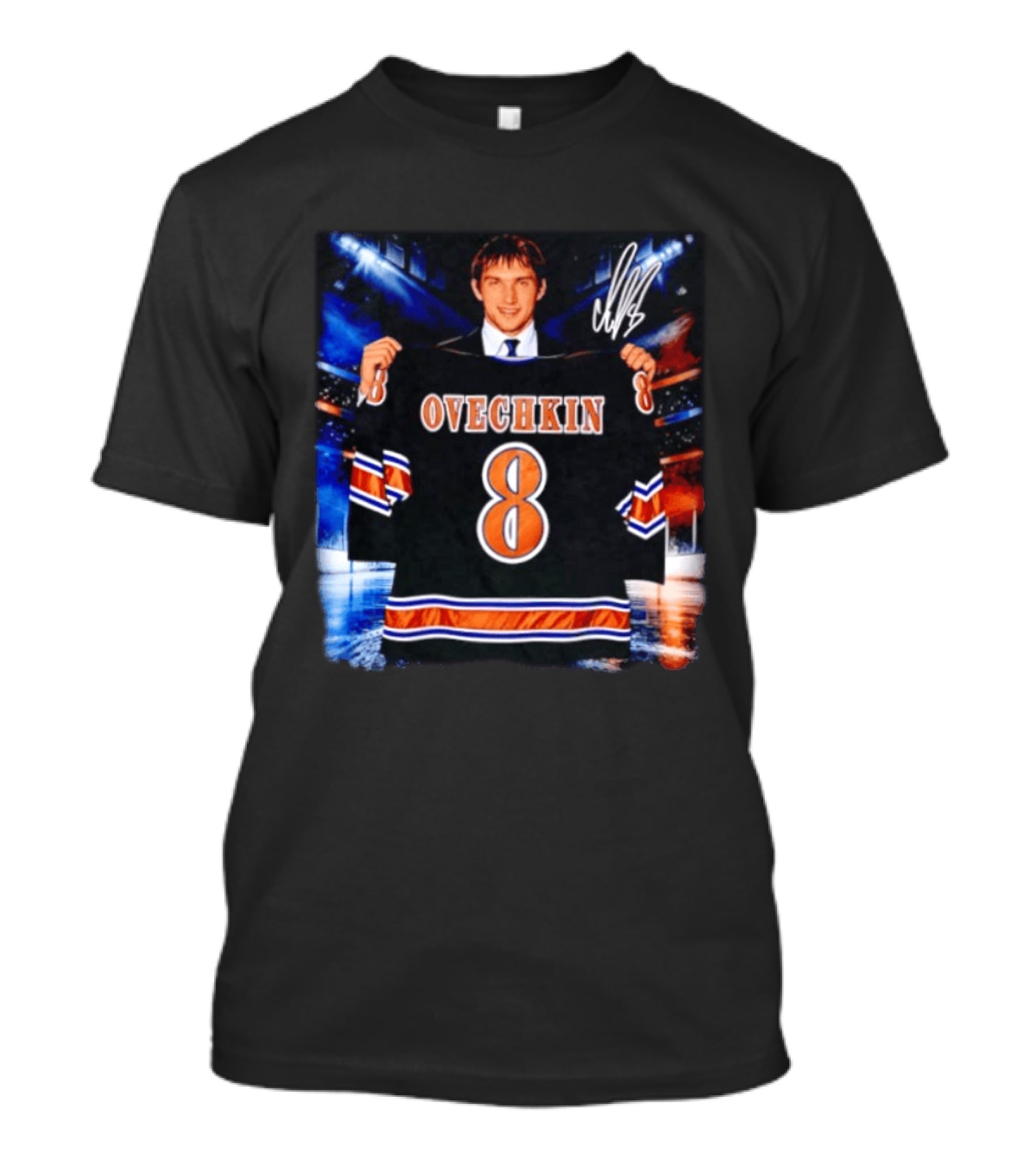 Ovechkin 8 Washington Capitals Rookie Jersey Signature T-Shirt