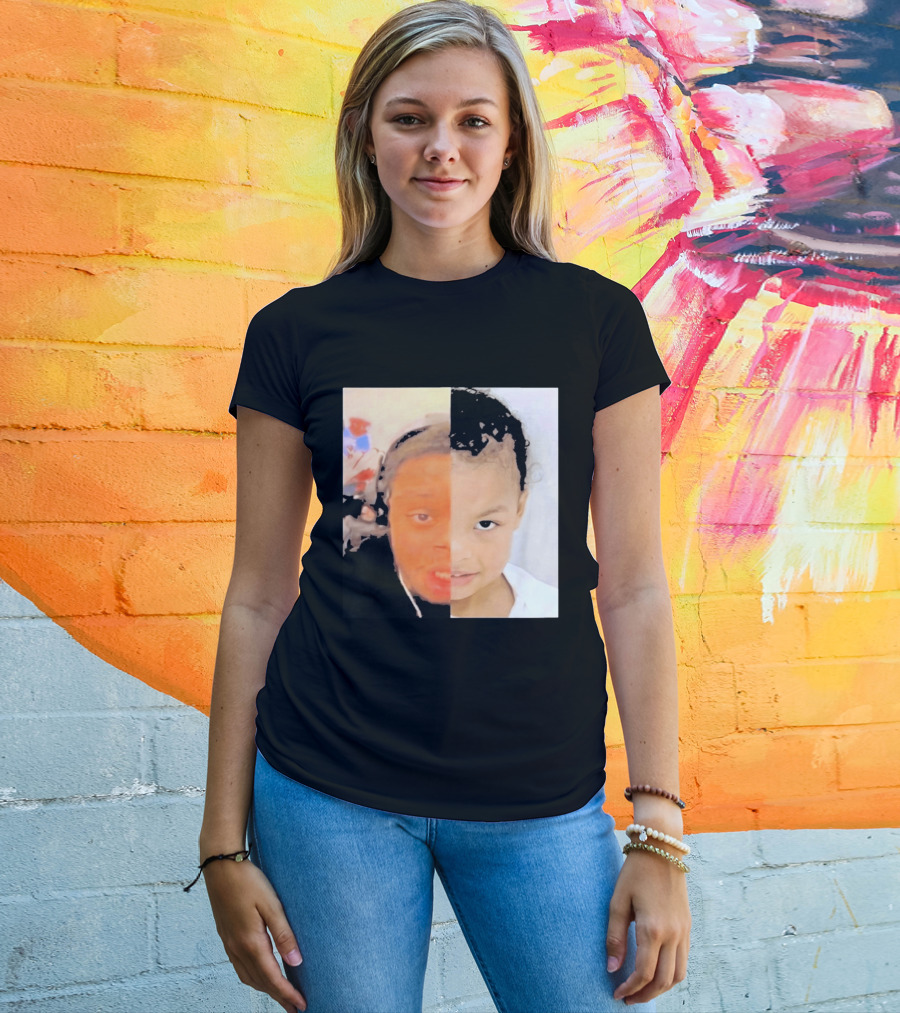 Chrisean Jr Cuffem Split Face Meme Viral Trend T-Shirt