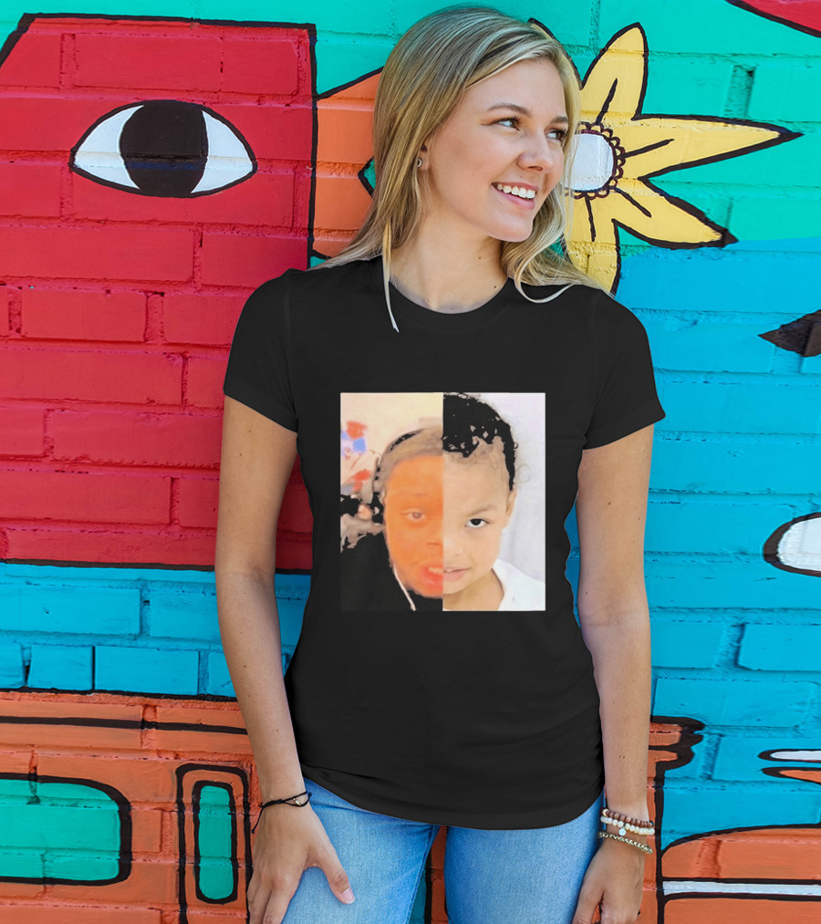 Chrisean Jr Cuffem Split Face Meme Viral Trend T-Shirt