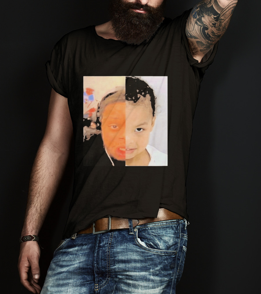 Chrisean Jr Cuffem Split Face Meme Viral Trend T-Shirt