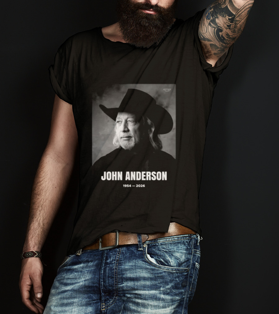 John Anderson Country Music Hall Of Famer 1954 2026 Country Legend Memorial T-Shirt