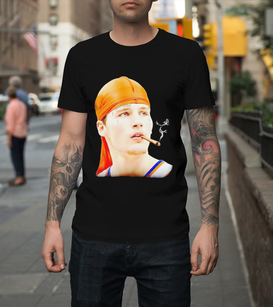 Gangsta Kolek Tyler Kolek Cool Kolek New York Knicks Cigar T-Shirt