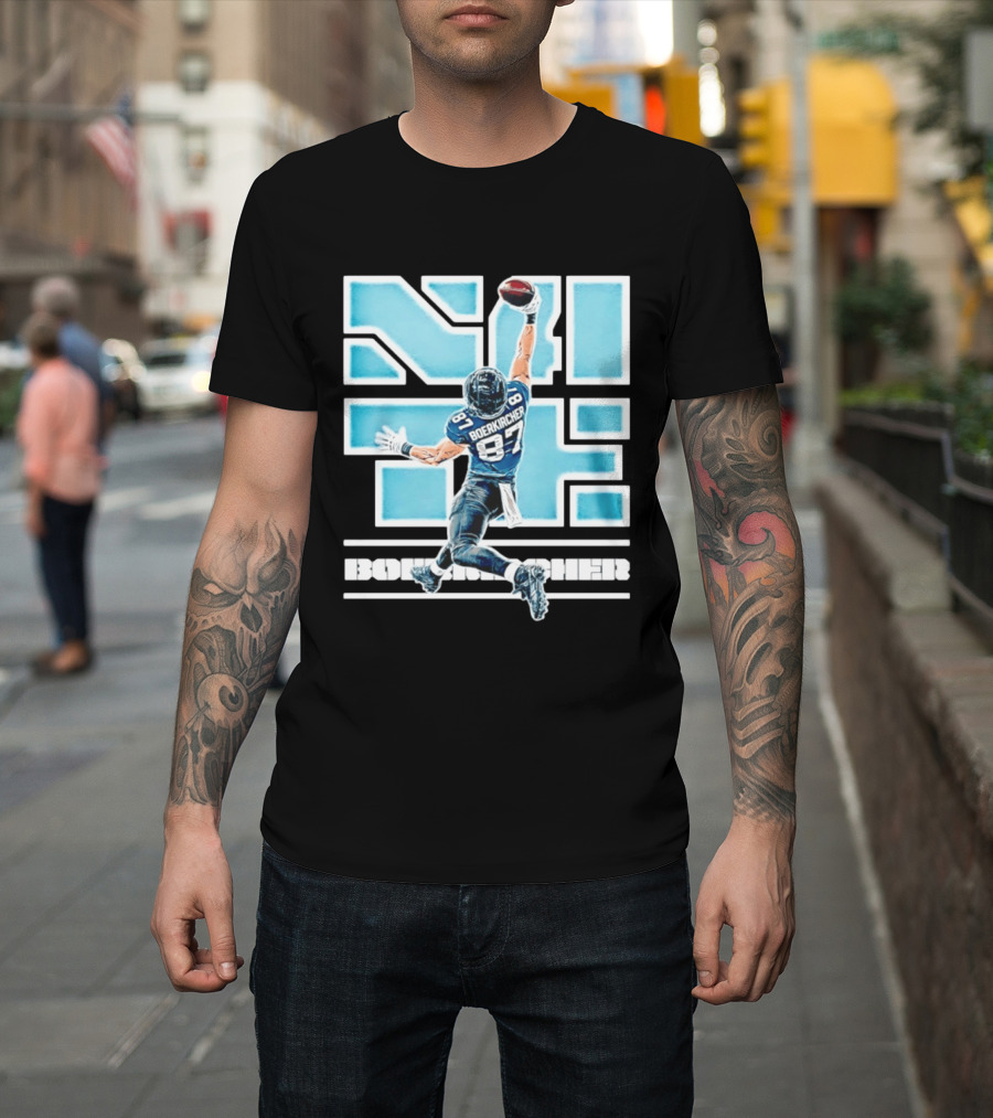 Nate Boerkircher Jacksonville Jaguars 87 One Hand Catch Pose T-Shirt