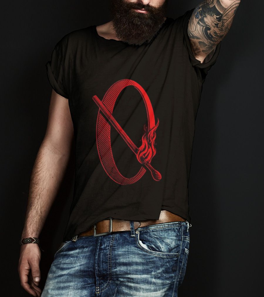 Queens Of The Stone Age Perfecth Album Q Flaming Matchstick T-Shirt