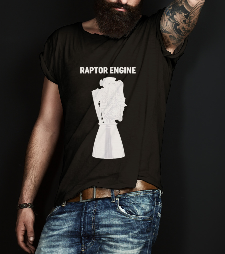 Raptor Engine SpaceX Rocket Scientist Explorer T-Shirt