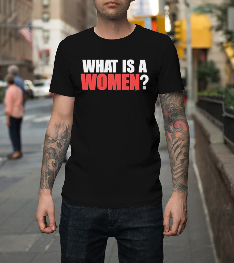 What Is A Women Question Bold White Red T-Shirt
