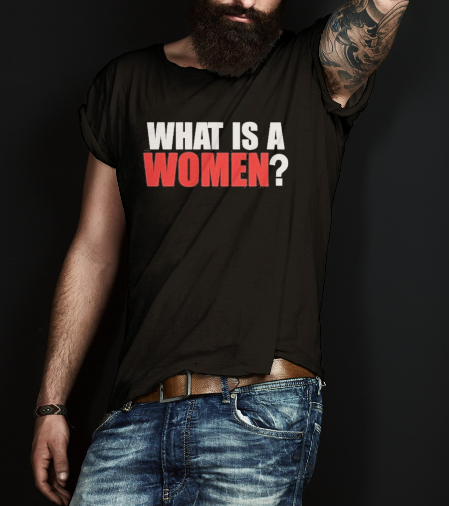 What Is A Women Question Bold White Red T-Shirt