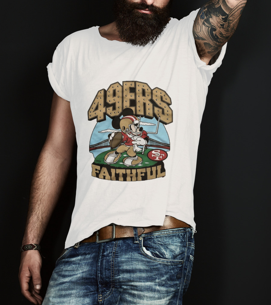 Mickey Mouse 49ers Faithful San Francisco Football T-Shirt