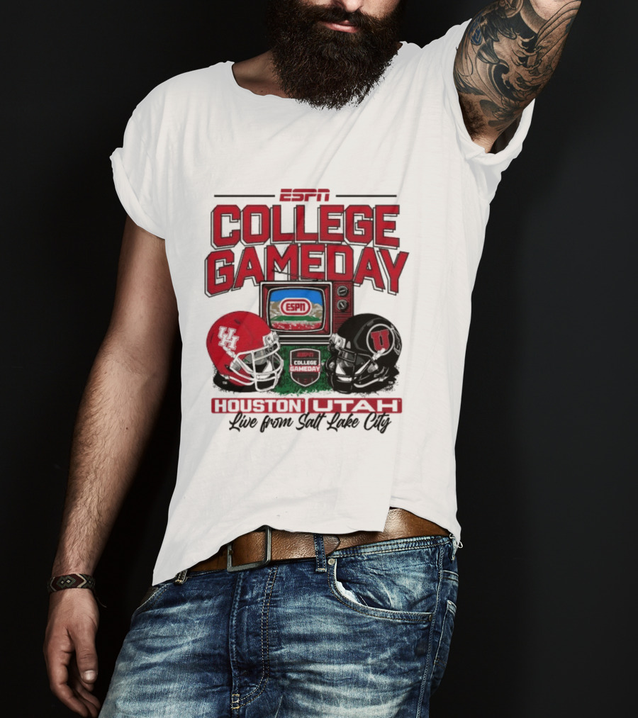 ESPN College GameDay Houston Cougars Utah Utes Live From Salt Lake City T-Shirt