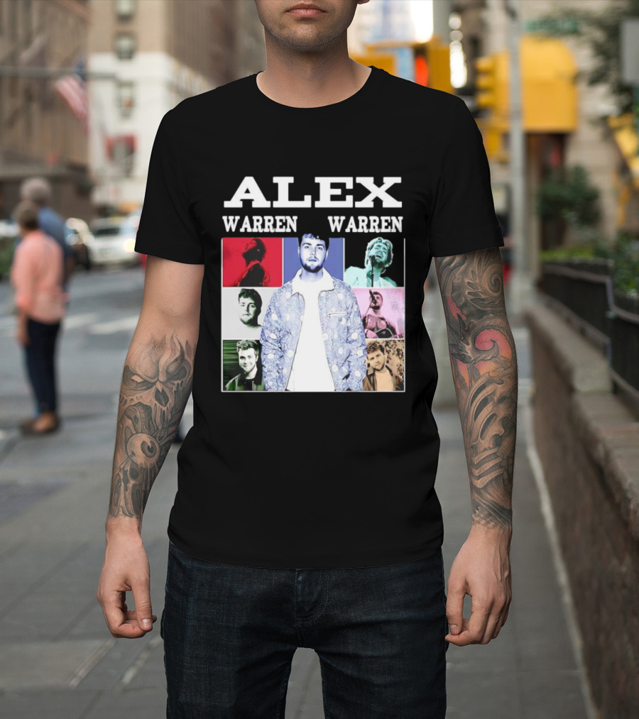 Alex Warren Tour Vintage Collage Style Photography T-Shirt