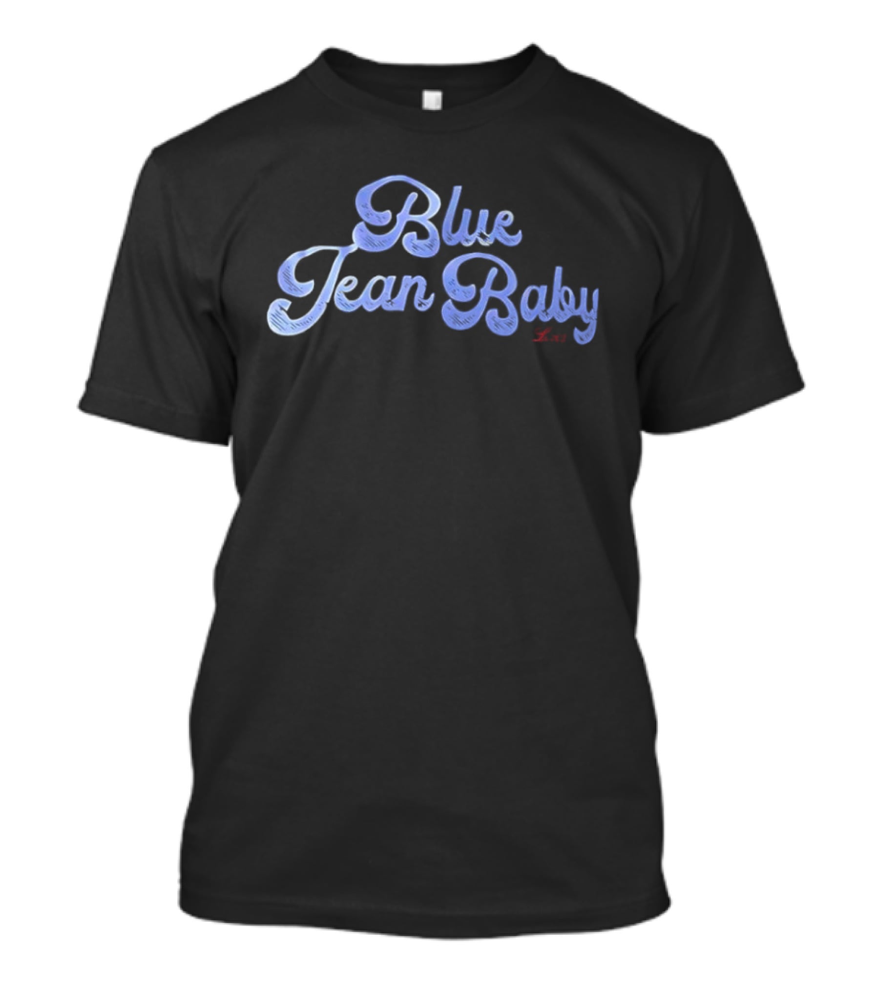 Blue Jean Baby Retro Script Denim Lovers T-Shirt