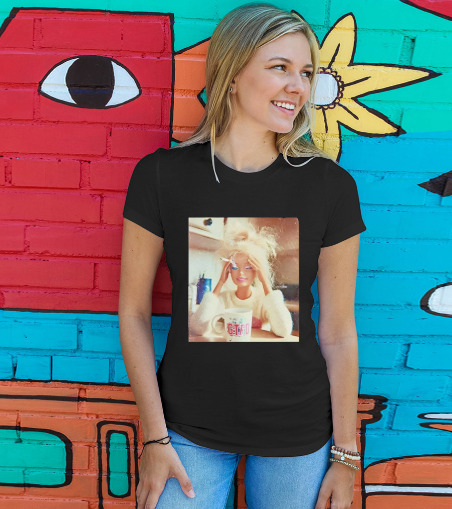 Distressed Doll Face Meme GTFO Coffee Cup T-Shirt