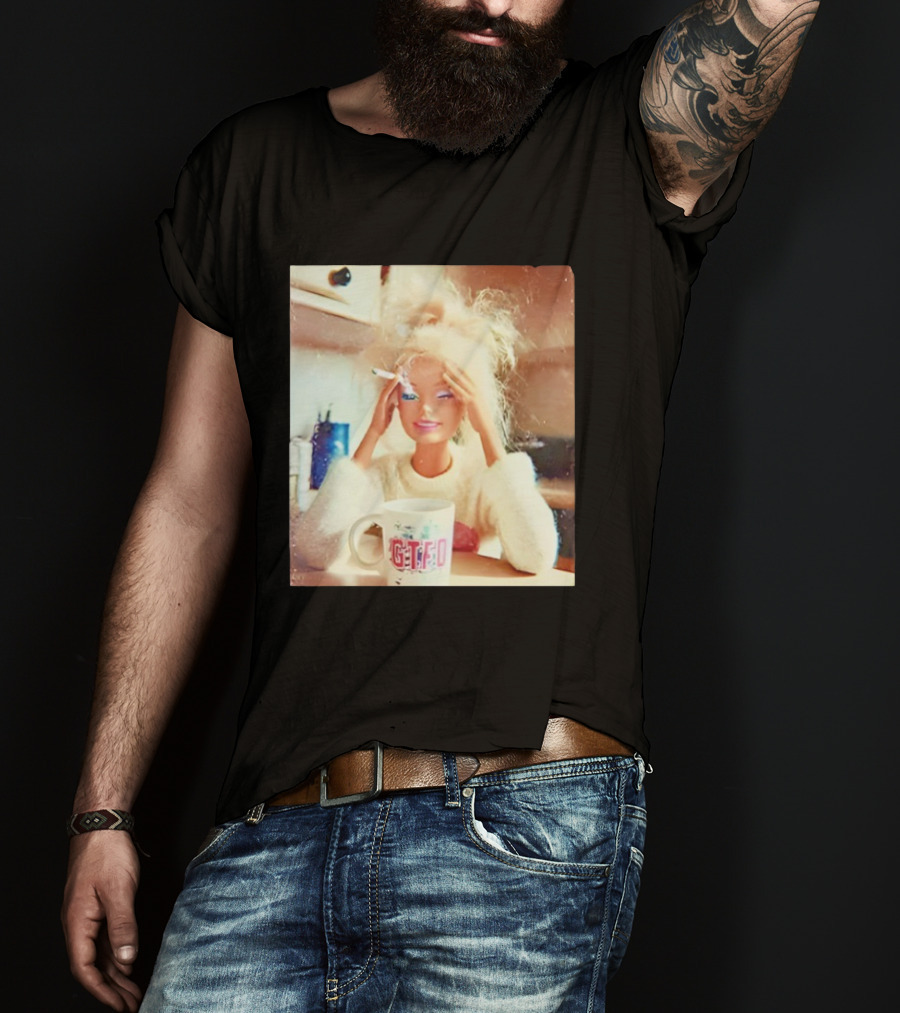 Distressed Doll Face Meme GTFO Coffee Cup T-Shirt