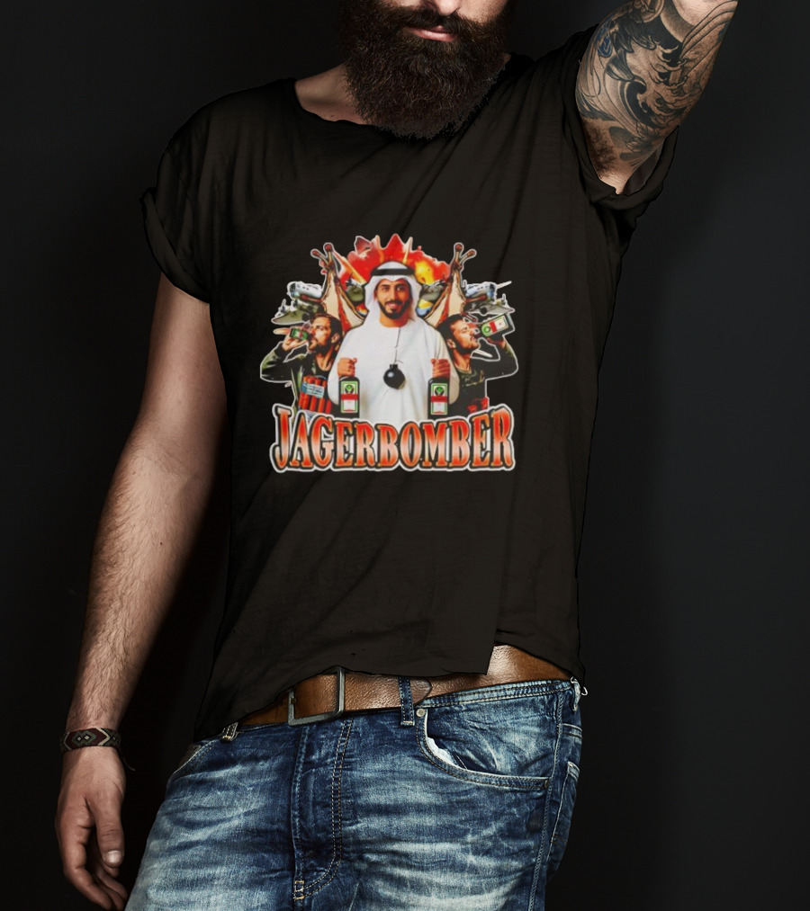 Jagerbomber Jägermeister Drinking Celebration With Middle Eastern Motif T-Shirt