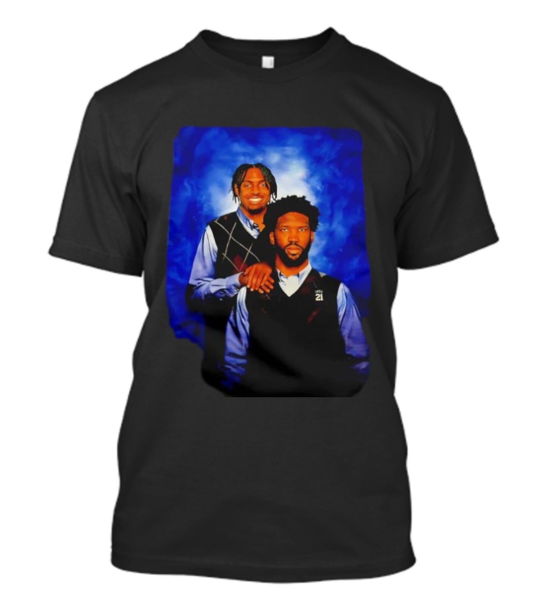 Joel Embiid Tyrese Maxey Philadelphia 21 Brothers 76ers Linen Vest T-Shirt