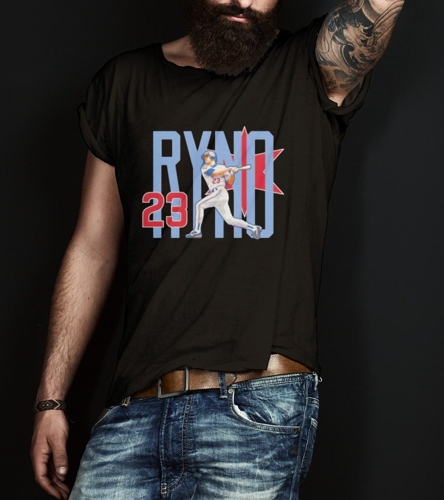 Ryne Sandberg Ryno 23 Baseball Legends Chicago Star Burst T-Shirt