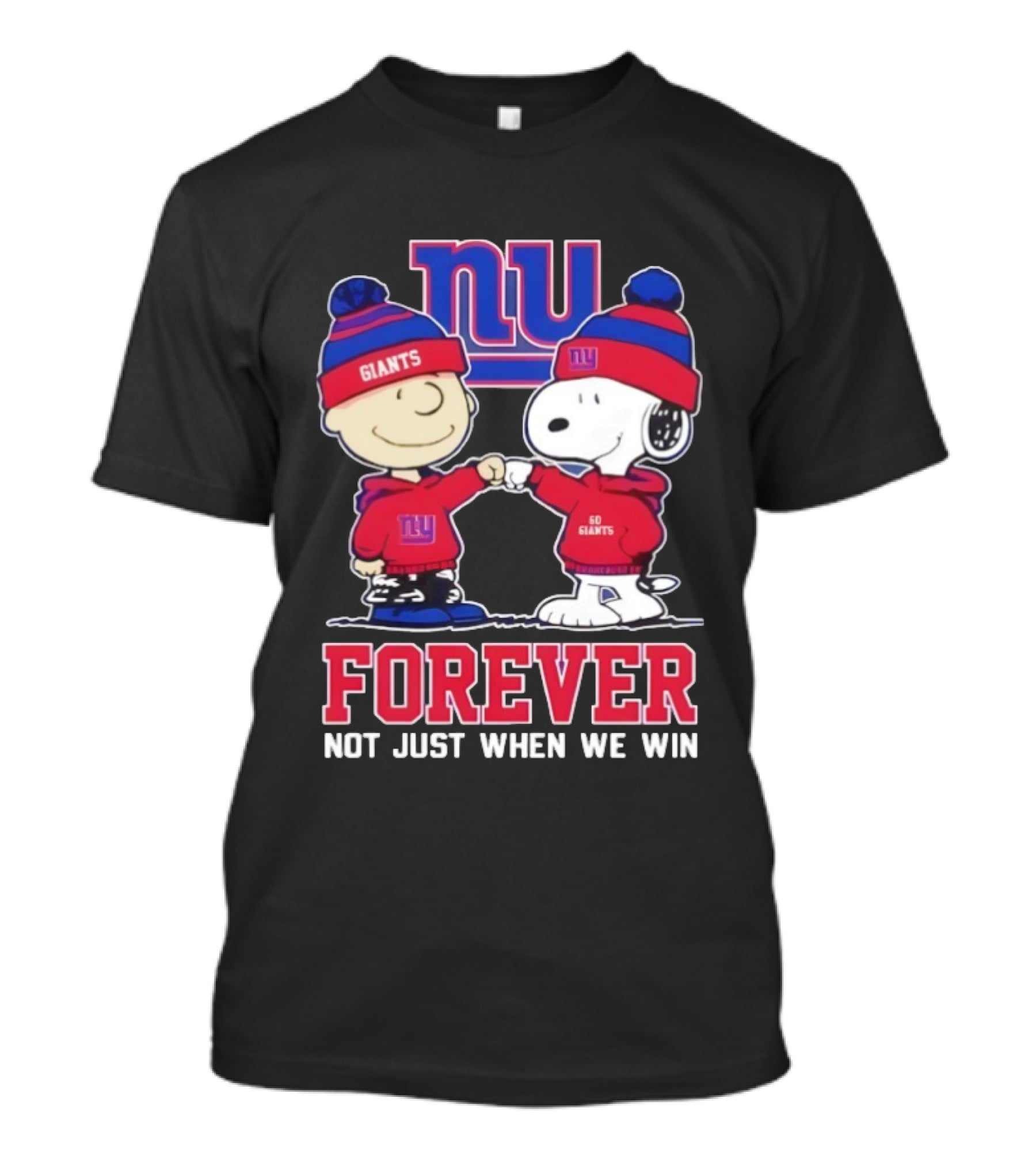 New York Giants Charlie Brown Snoopy Forever Not Just When We Win T-Shirt