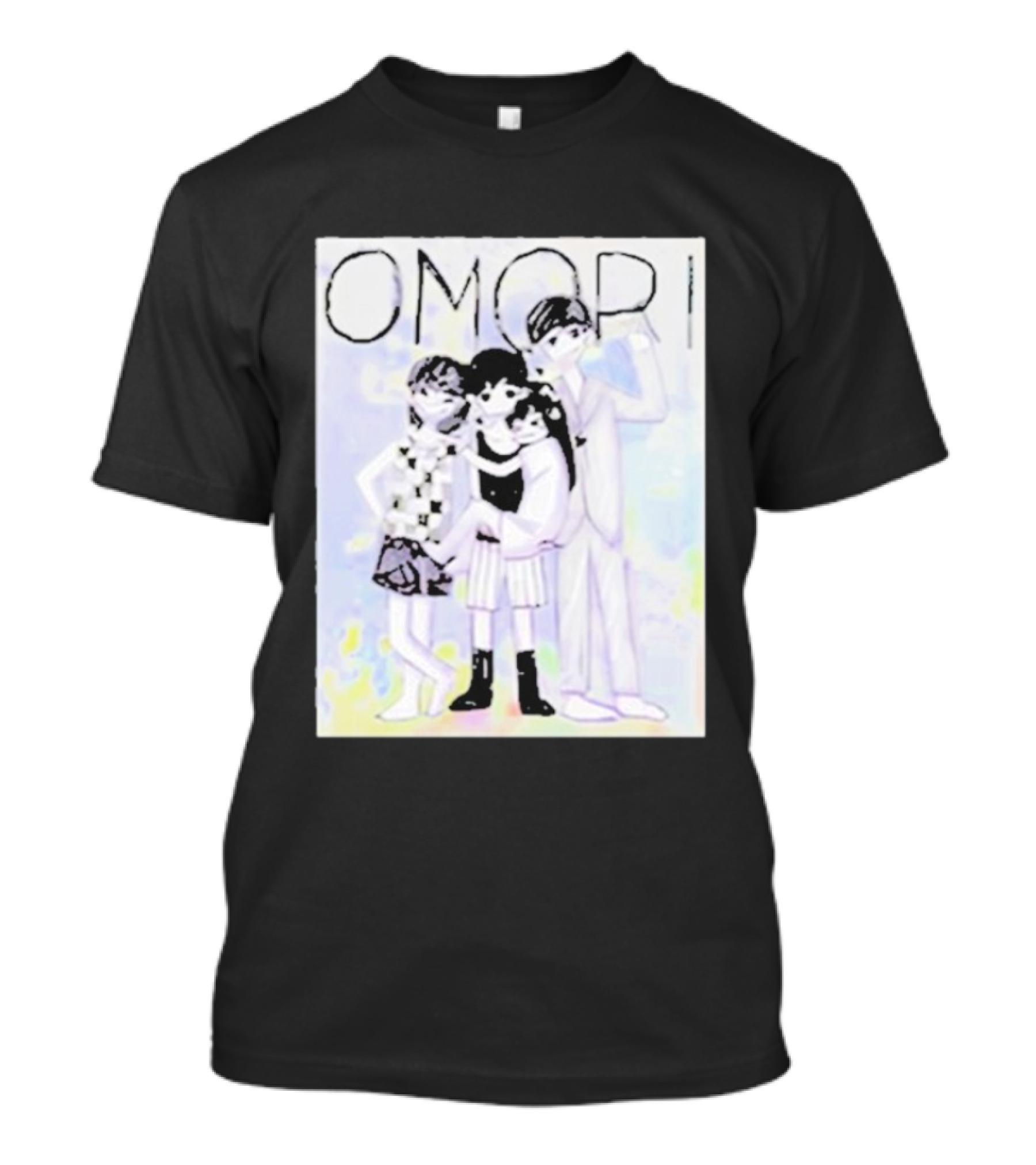 OMORI Game Characters Group Illustration T-Shirt
