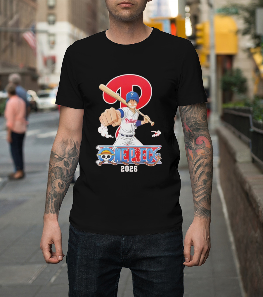 Philadelphia Phillies One Piece Crossover 2026 T-Shirt