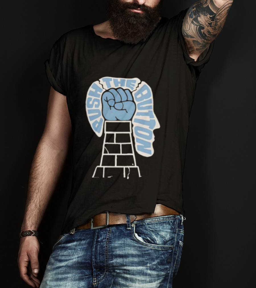 Push The Button Fist Tower Iconic Print T-Shirt