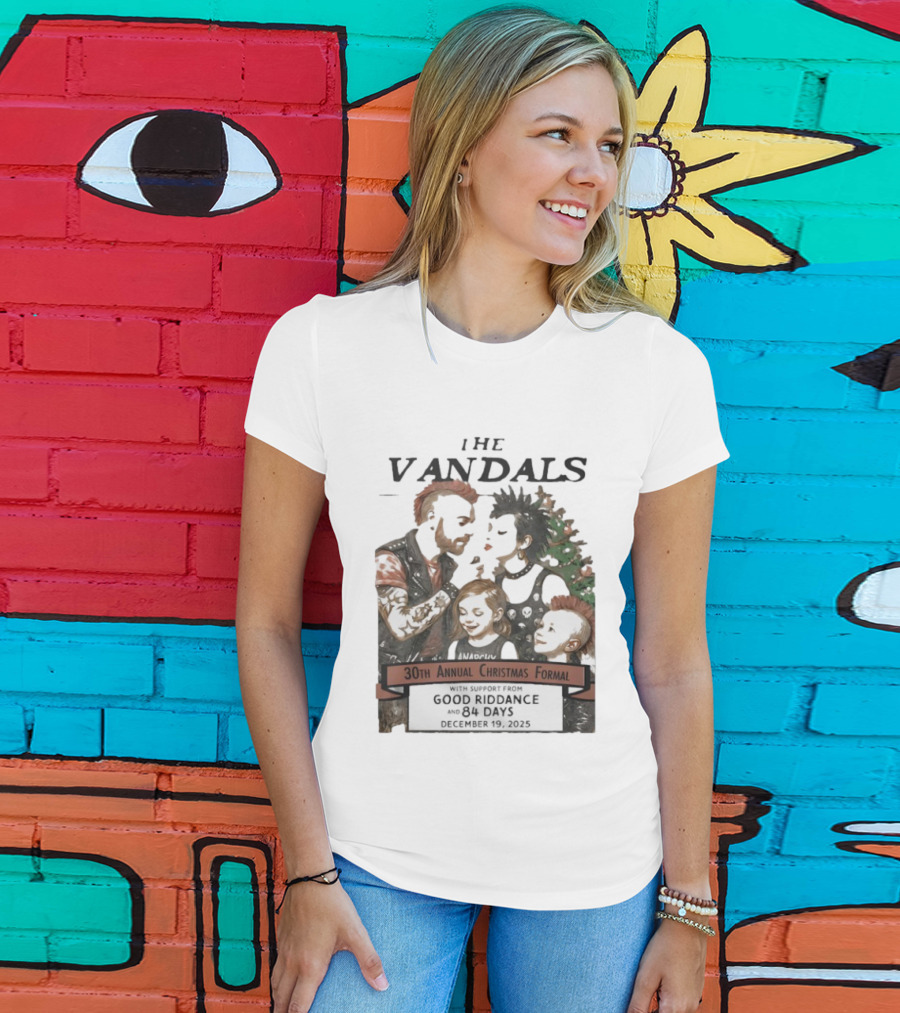 The Vandals 30th Annual Christmas Formal 2025 Ventura CA With Good Riddance And 84 Days T-Shirt