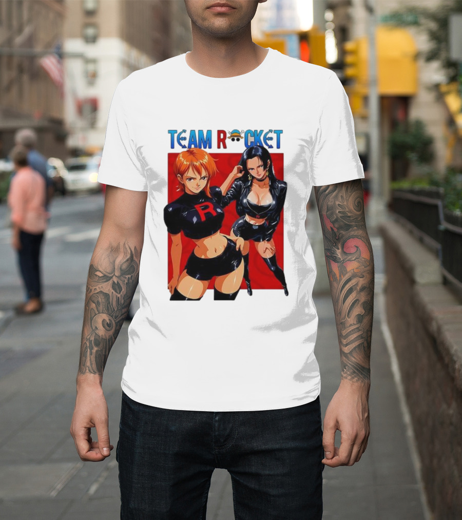 Team Rocket Nami Nico Robin Anime Crossover T-Shirt
