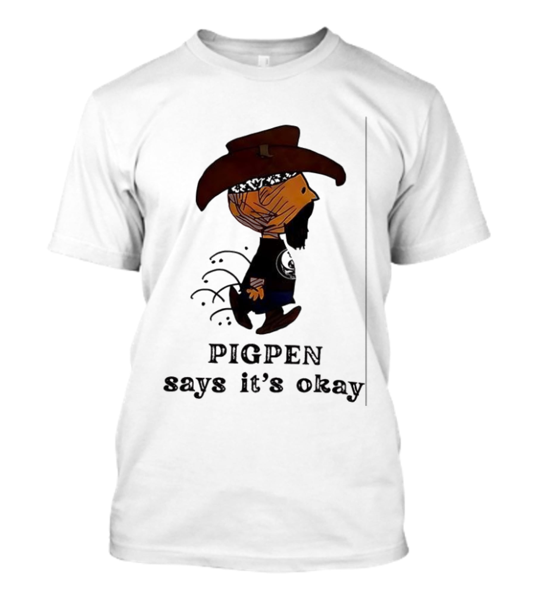 Peanuts Pigpen Says It's Okay Cowboy Hat Character T-Shirt