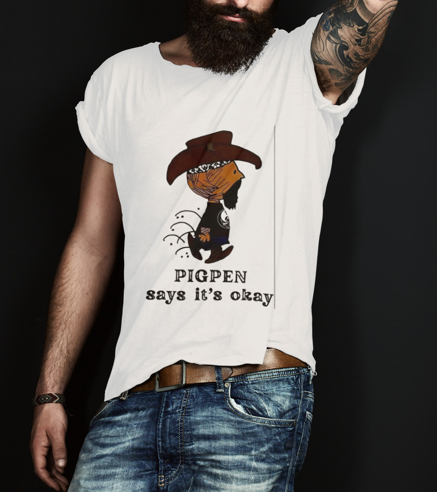 Peanuts Pigpen Says It's Okay Cowboy Hat Character T-Shirt
