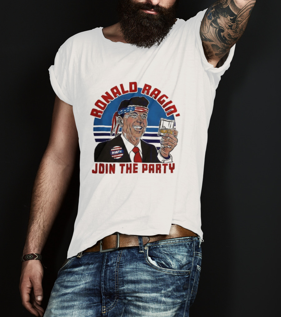 Ronald Ragin Join The Party President Retro Headband T-Shirt