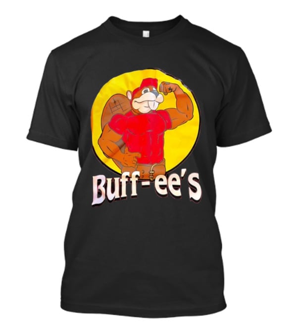 Buff Ee's Gym Muscular Beaver Flexing Muscles T-Shirt