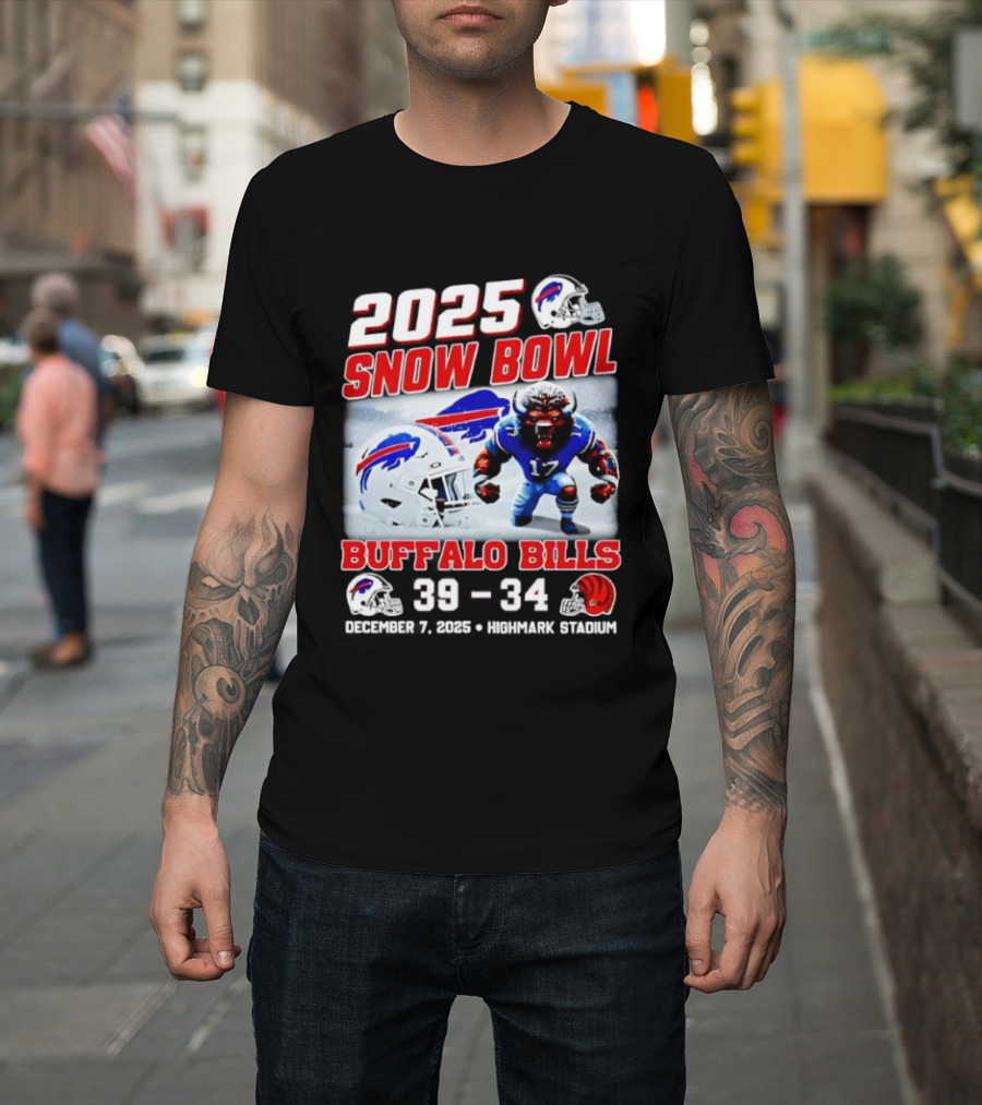 2025 Snow Bowl Buffalo Bills 39 34 Highlights Winnaar T-Shirt