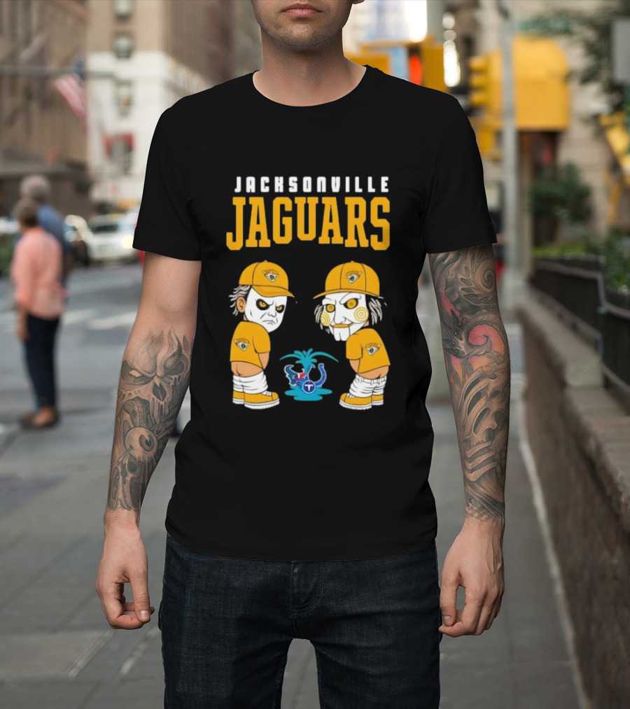 Jacksonville Jaguars Michael Myers Billy The Puppet Tennessee Titans Rivalry T-Shirt