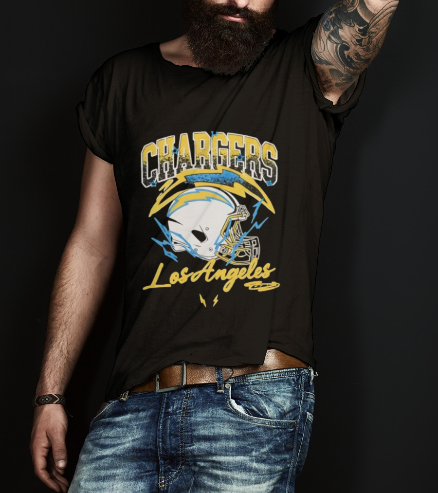 Los Angeles Chargers Lightning Helmet Sry Not Sry T-Shirt