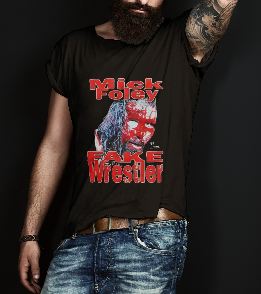 Mick Foley Fake Wrestler Horror Blood Face T-Shirt