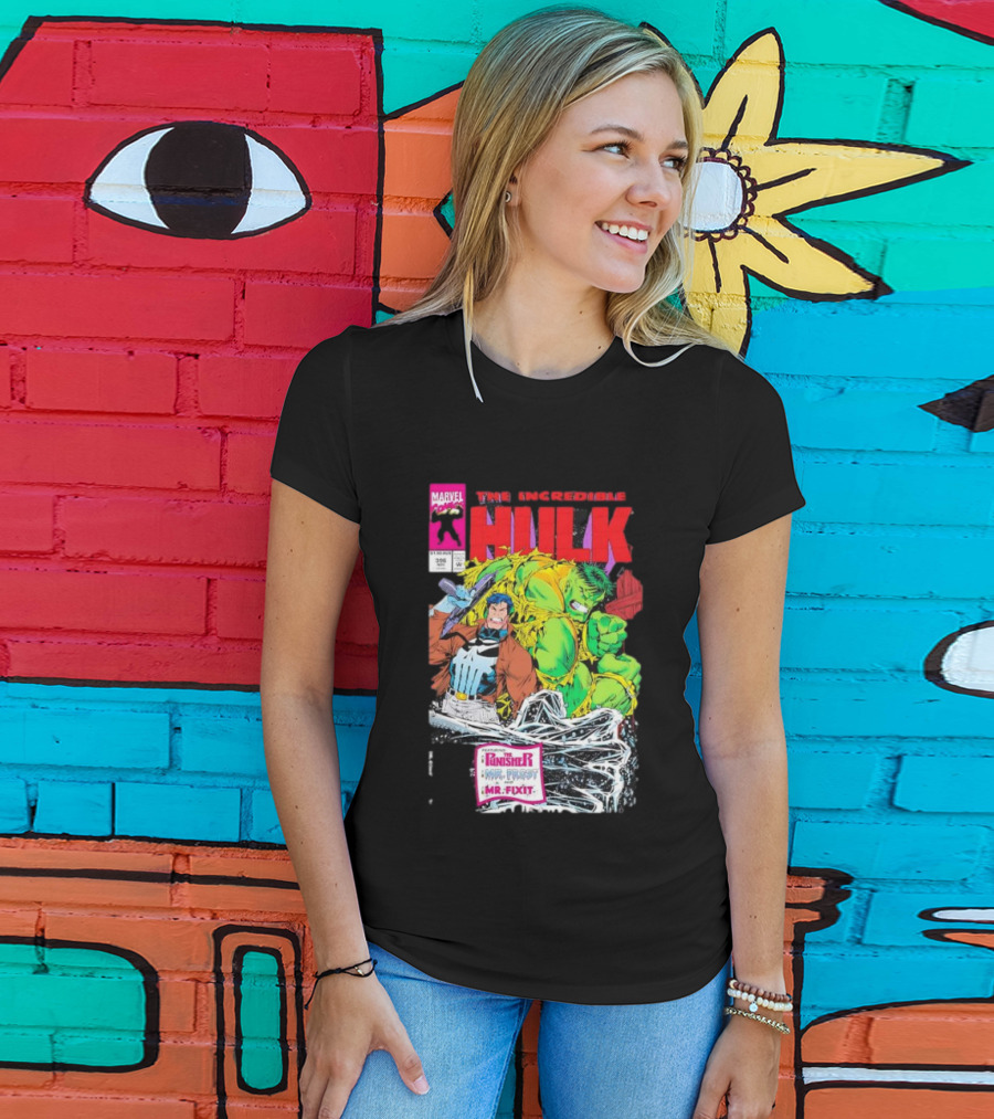 The Incredible Hulk Issue #396 Featuring The Punisher Mr. Fixit Mr. Frost Marvel Comics T-Shirt