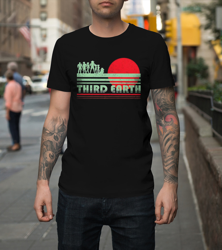 Third Earth Retro Fantasy Sunset Iconic Group T-Shirt