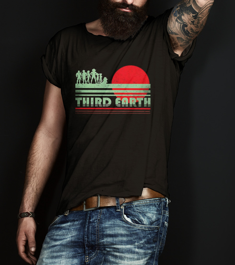 Third Earth Retro Fantasy Sunset Iconic Group T-Shirt