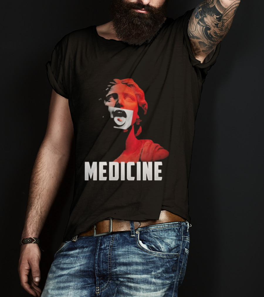 Toza Medicine Statue Red Sculpture With Distorted Face T-Shirt