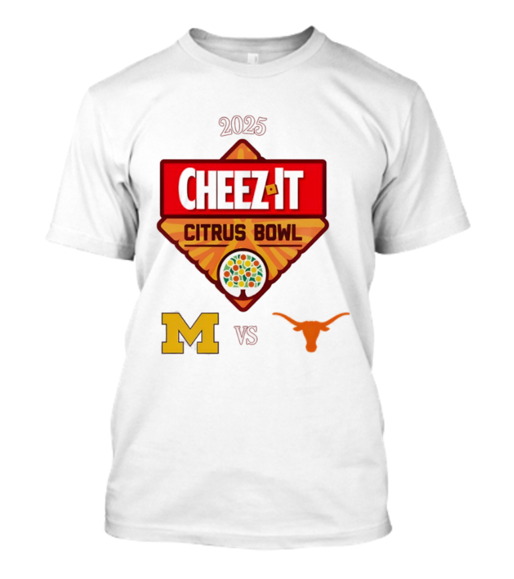 2025 Cheez It Citrus Bowl Texas Longhorns Vs Michigan Wolverines T-Shirt
