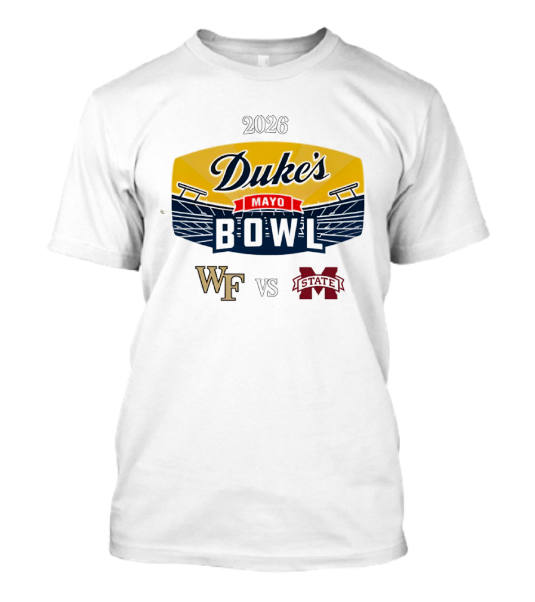 Wake Forest Vs. Mississippi State 2026 Duke’s Mayo Bowl College Football Game T-Shirt