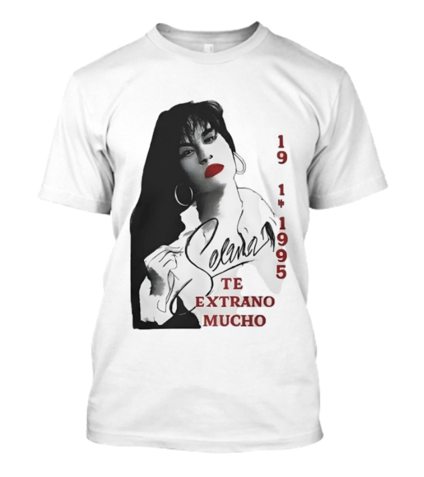 Selena Quintanilla 1971 1995 Te Extraño Mucho Black And White Elegance T-Shirt