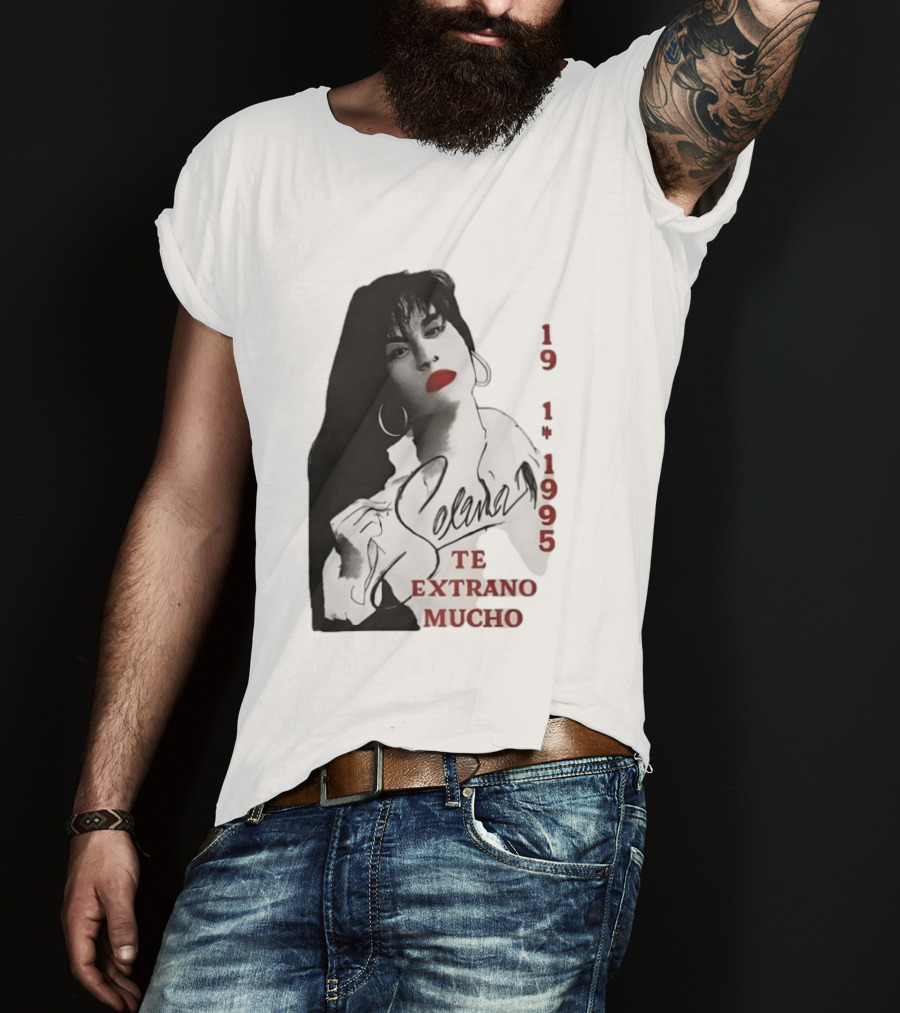 Selena Quintanilla 1971 1995 Te Extraño Mucho Black And White Elegance T-Shirt