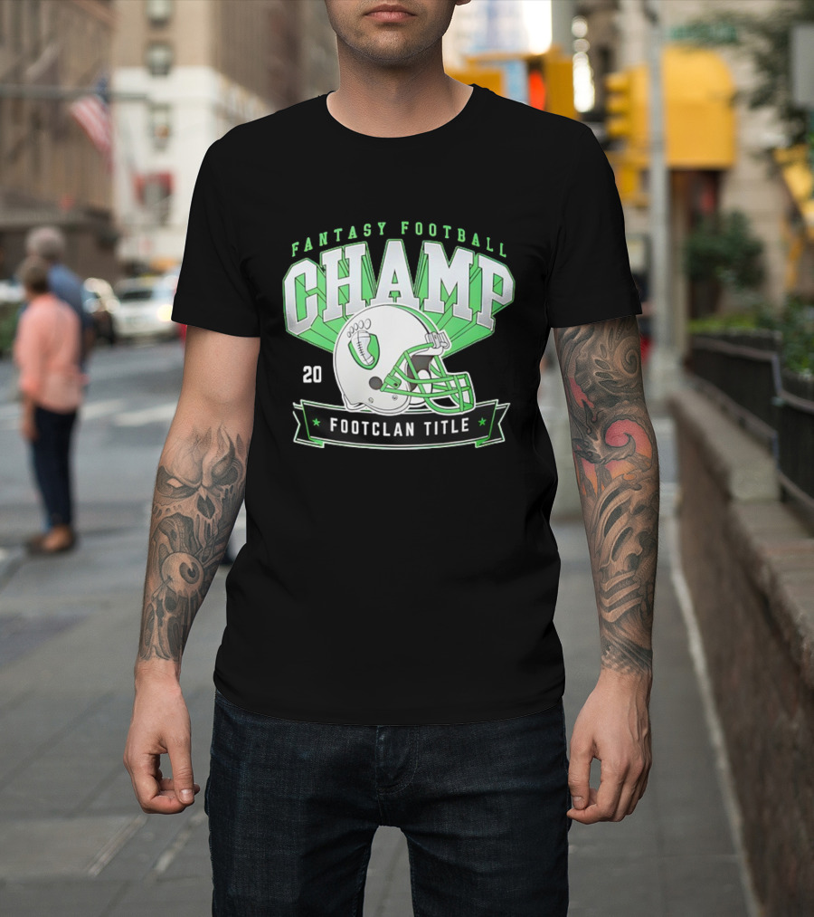 Fantasy Football Champ FootClan Title 2025 T-Shirt