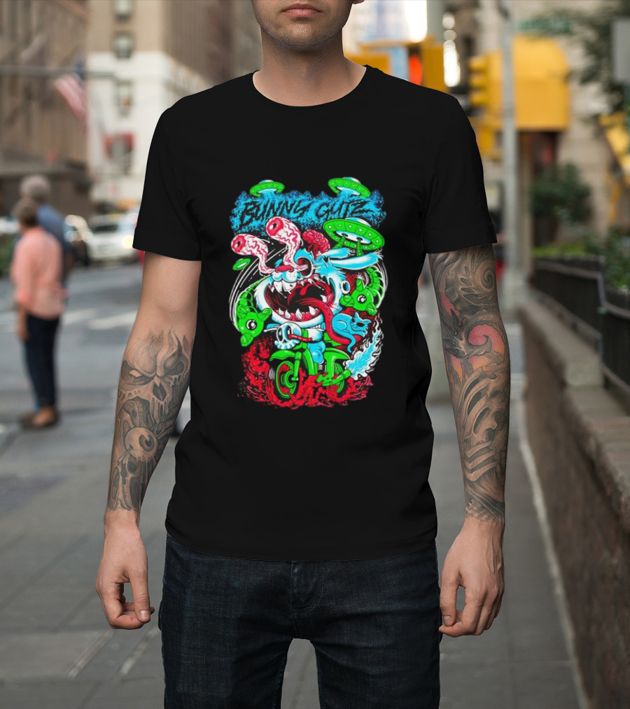 Bunny Gutz Ride Or Die Alien Motocross Adventure T-Shirt